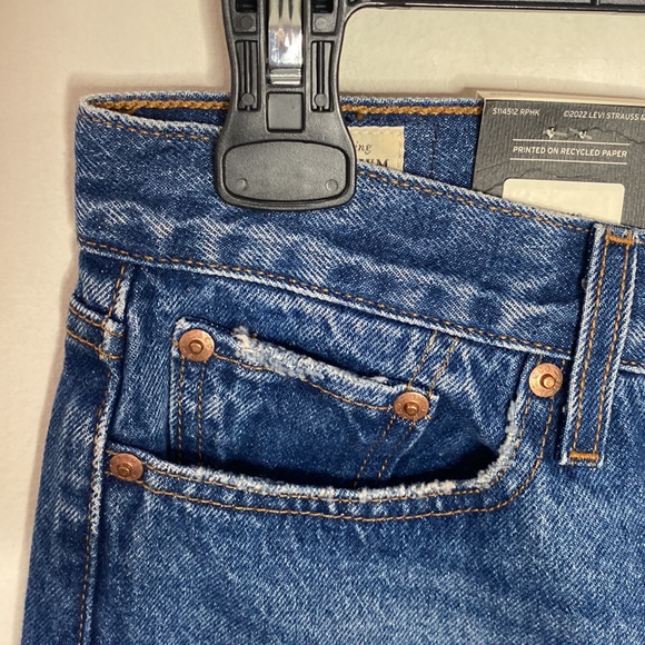 Levi’s Premium Wedgie Icon Fit cropped rigid denim jeans in medium wash sz 26 - Picture 6 of 15